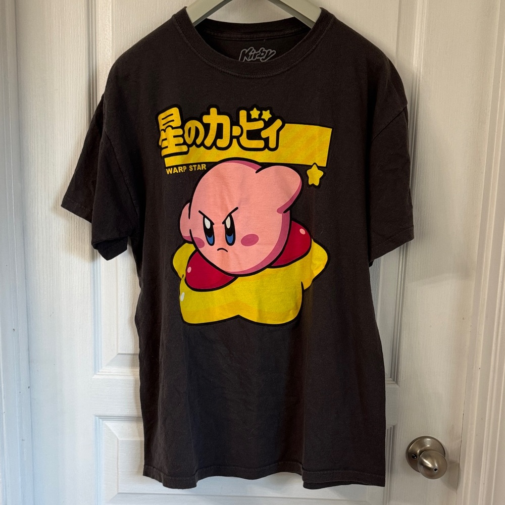 Nintendo Dark Grey Kirby Short Sleeve Tee